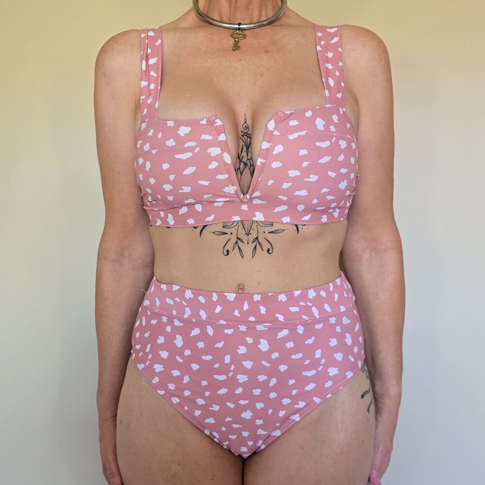 Pink Leopard Print Bikini
